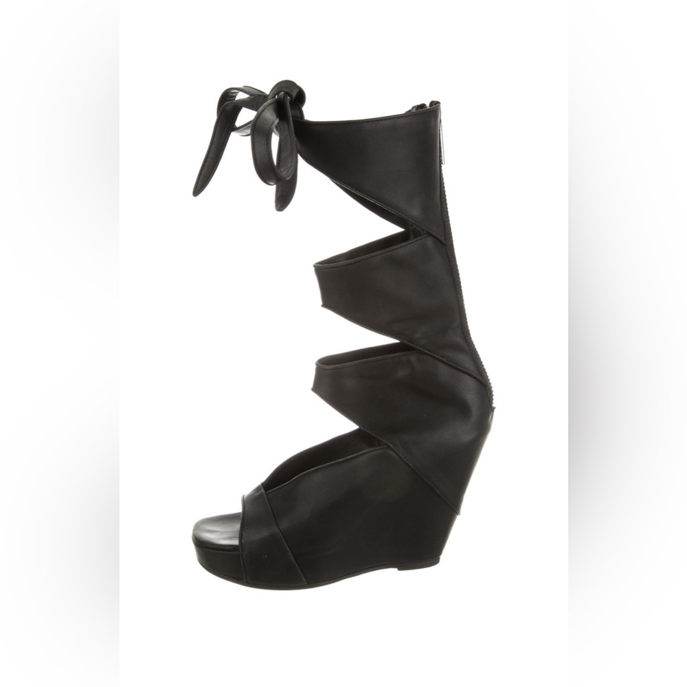 Rick Owen’s Women's Black Wedge Sandals size 6/IT 36